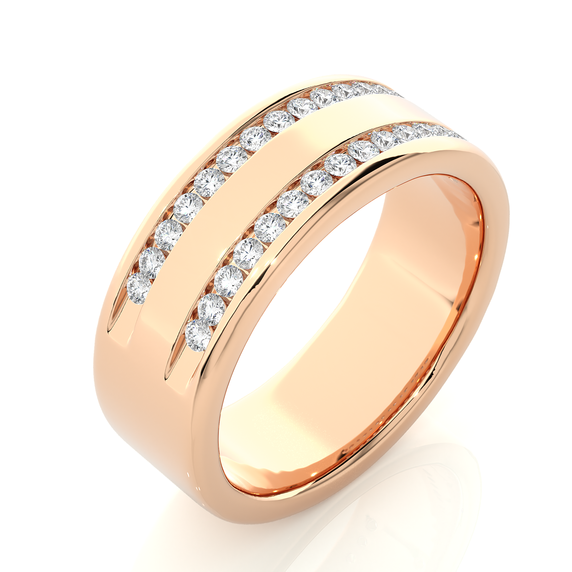 0.46 Carat H Color VS1 Clarity Diamond Studded Natural Diamond Ring.